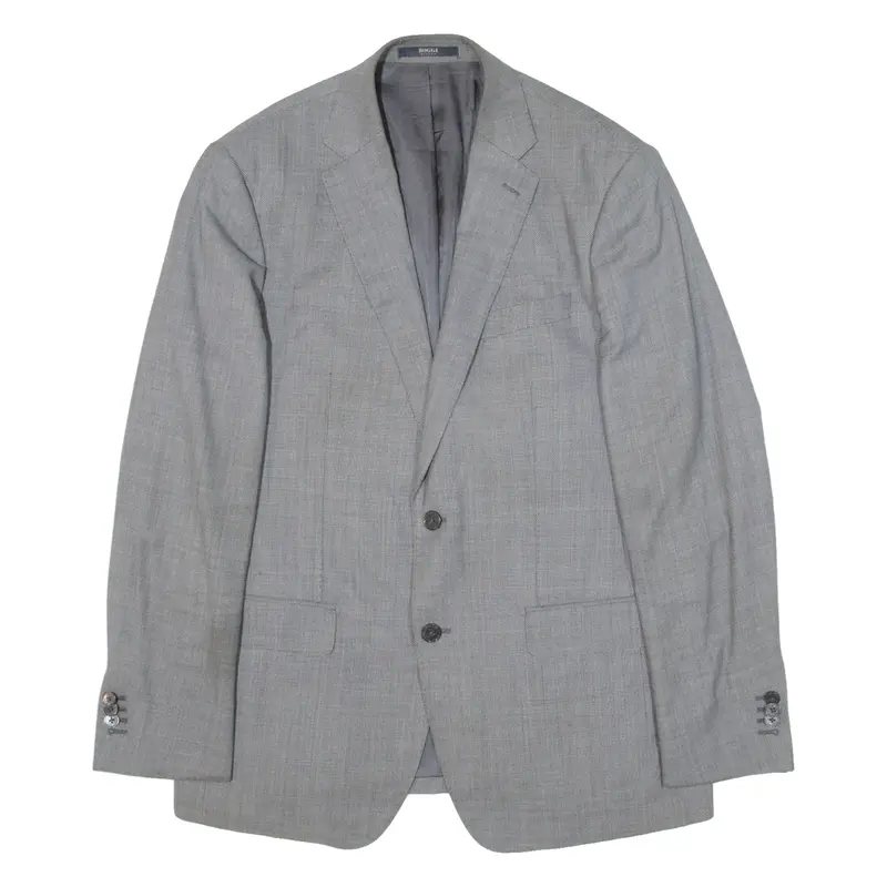 BOGGI Mens Blazer Jacket Grey Knit Wool L