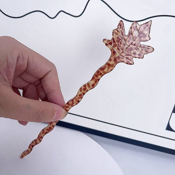 Leaf Cellulose Acetate(Resin) Hair Sticks