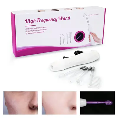 High Frequency Facial Skin Care Machine with 4 Wands Hair Growth Probes Spot Remover for Home Use | SR-002