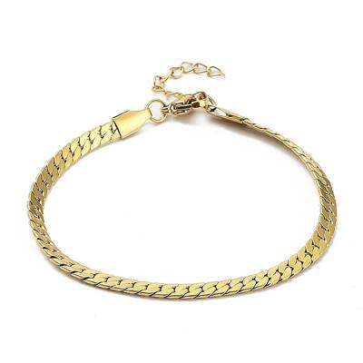 Ion Plating(IP) 304 Stainless Steel Curb Chain Bracelet