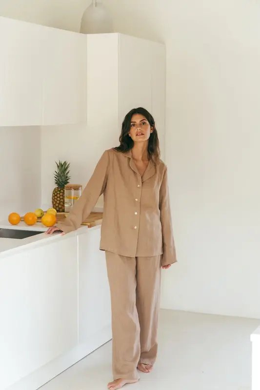 Pajama set NIGHTLY in Rosy Brown | Size: L