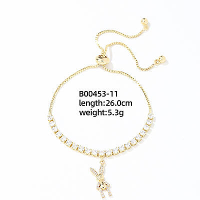 Clear Cubic Zirconia Slider Bracelet