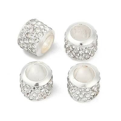 Alloy Rhinestone Clay Pave Beads