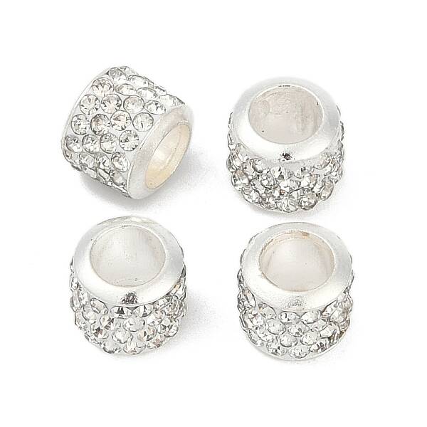 Alloy Rhinestone Clay Pave Beads