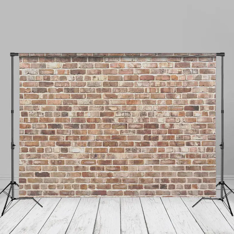 Country Light Red Brick Wall Photo Studio Backdrop - Aperturee
