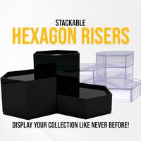 Action Figure Stands (Hexagon Risers) - Multi Pack - Interlocking Expandable Stands - 1/12 Scale - 3\