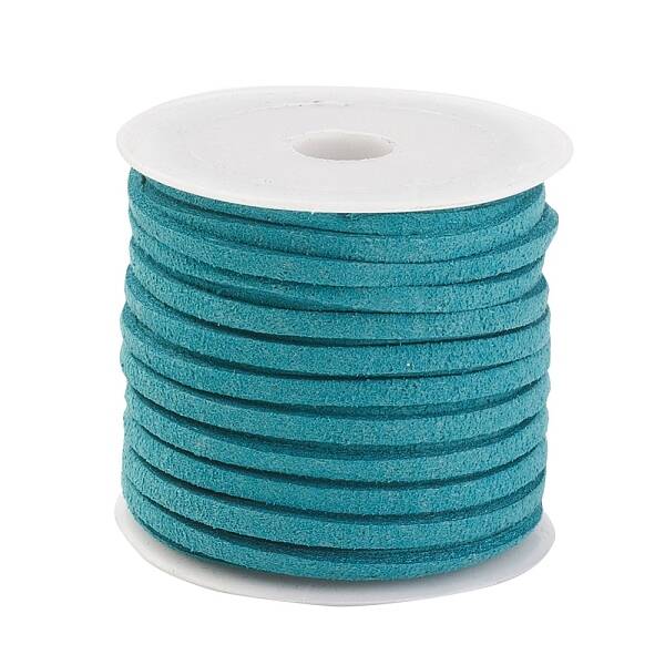 3x1.5mm Teal Flat Faux Suede Cord