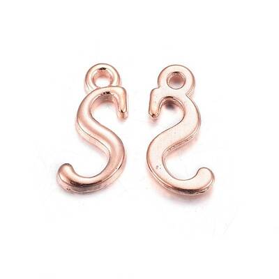Rose Gold Plated Alloy Letter Pendants