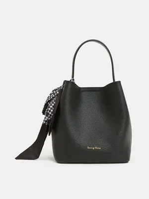 Smting leather bucket bag
