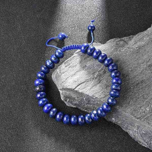 Adjustable Natural Lapis Lazuli Braided Bead Bracelets