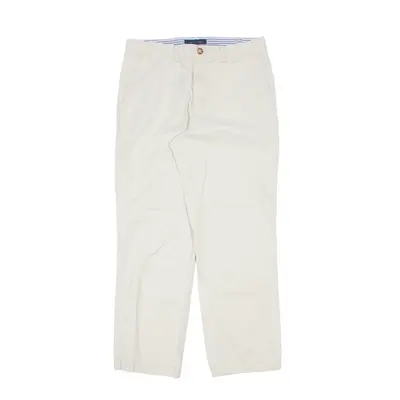 TOMMY HILFIGER Chino Trousers Cream Regular Tapered Mens W32 L30