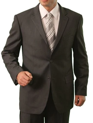 Tazio Men's 2-Piece Executive Suit - Solid & Herringbone Patterns