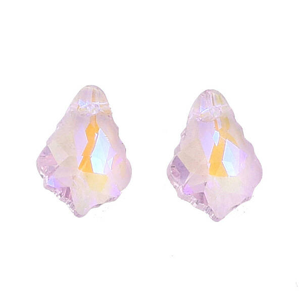 Pointed Back Electroplate Faceted Glass Pendants