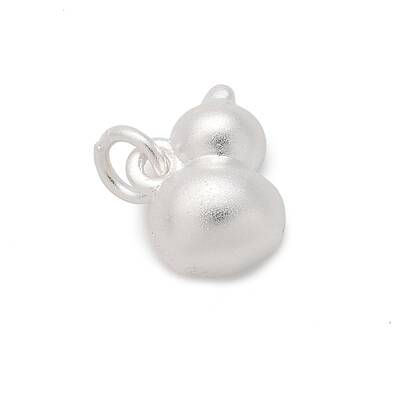 925 Sterling Silver Matte Solid Gourd Charms