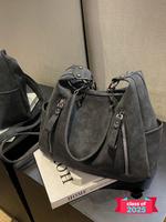 Summer Fashion Studded Decor Solid Color Zipper Shoulder Bag, Leather Satchel, Women's Trendy Hobo Crossbody Bags for School ...
