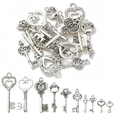20Pcs 10 Style Tibetan Style Alloy Pendants