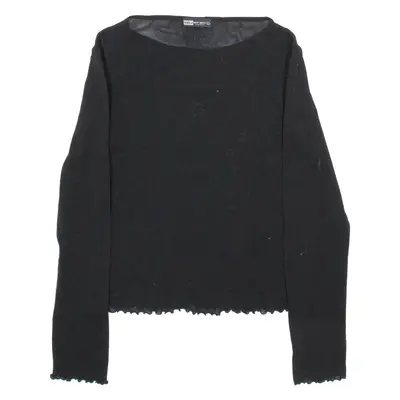 WBJ Womens Top Black Long Sleeve Viscose L