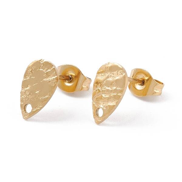 Ion Plating(IP) 304 Stainless Steel Stud Earring Findings