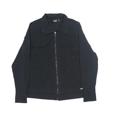 FILA Sport Ruched Track Jacket Black Womens L