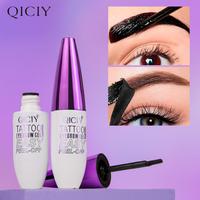 Easy Peel-Off Eyebrow Gel - Waterproof & Sweatproof, Long-Lasting Black or Brown Tattoo Tint, Film Forming, Medium Coverage f...