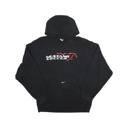 NIKE Mustang Soccer League Hoodie Black Pullover Mens M
