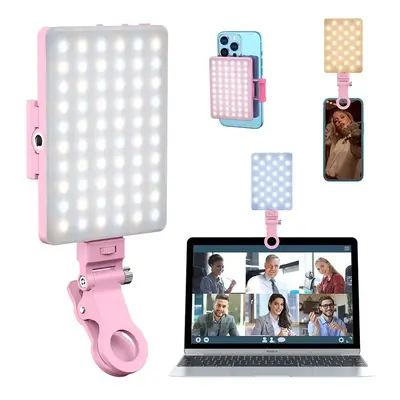 Smartphone Selfie Light with Phone Holder, 1 Count Clip Design USB Rechargeable Selfie Fill Light for Phones, Adjustable L...