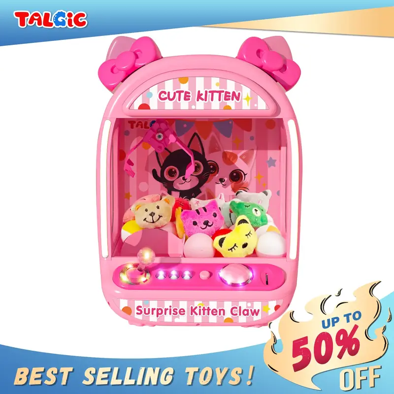 Claw Machine for Kids, Mini Vending Machine Girls Unicorn Toys, Candy Grabber Prize Dispenser with Sound & 20 Mini Plush Toys...