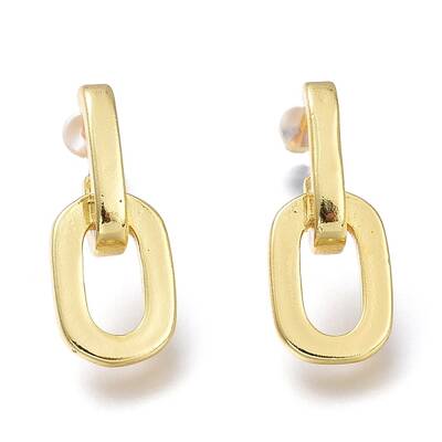 Brass Half Hoop Earrings