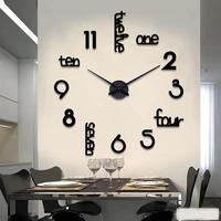 DIY Wall Clock, 1 Count Battery Powered Modern Acrylic Wall Clock without Battery, Silent Wall Clock for Home Living Room Bed...