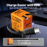 W&O GaN Charger Compatible with 120W Fast Charger with Retractable Type-C and ligting Cable,Portable Adapter for iPhone 16, i...