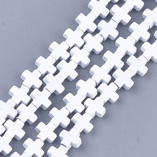 Spray Painted Non-magnetic Synthetic Hematite Beads Strands
