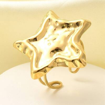 304 Stainless Steel Open Cuff Ring for Women