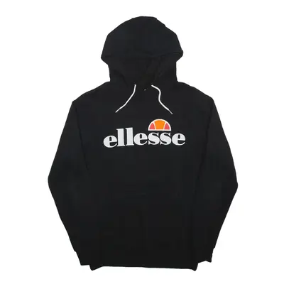 ELLESSE Hoodie Black Pullover Womens UK 10