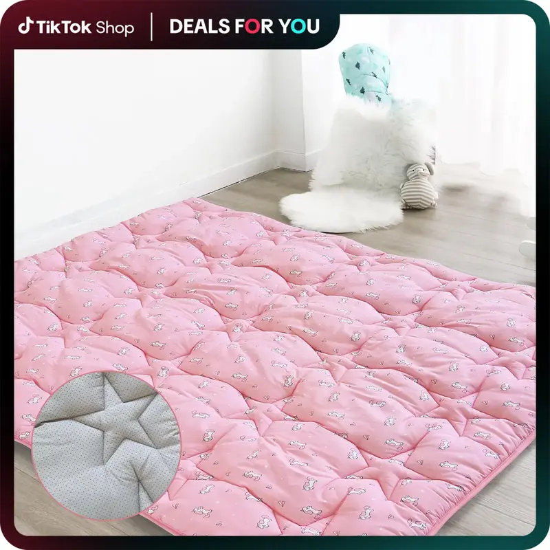 Thicker Padded Play Mat Playpen Mat - Large Soft Non-slip Kids Gifts Floor Crawling Tummy Time Foldable Portable Lightweight ...
