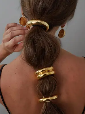 Women's Elegant Metal Hair Tie, Minimalist Hair Ties, The Modern Hair Tie, Fashion Hair Accessories for Party, Daily Clothing...