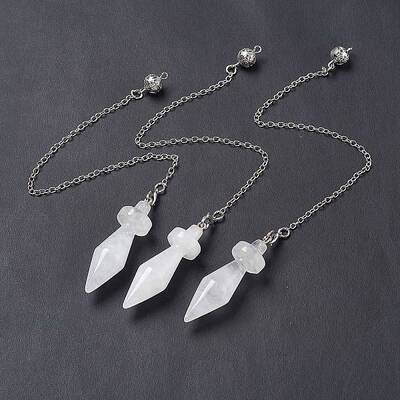 Natural Quartz Crystal Pointed Dowsing Pendulums