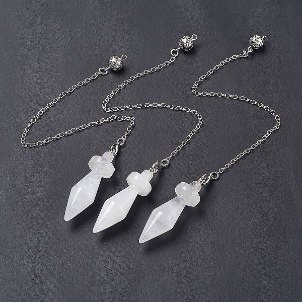 Natural Quartz Crystal Pointed Dowsing Pendulums