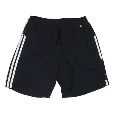 ADIDAS Mens Cargo Shorts Black Relaxed S W27