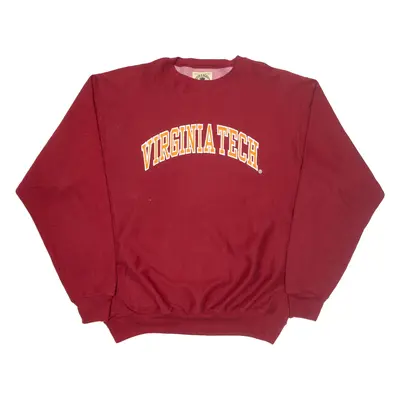 STEVE & BARRY'S Virginia Tech Mens Sweatshirt Red USA 2XL