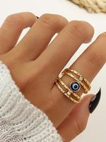 Vintage Hollow out Eye Design Alloy Ring for Women, Fashion Jewelry for Party, Daily Clothing Decor, Trendy All-match & Exqui...