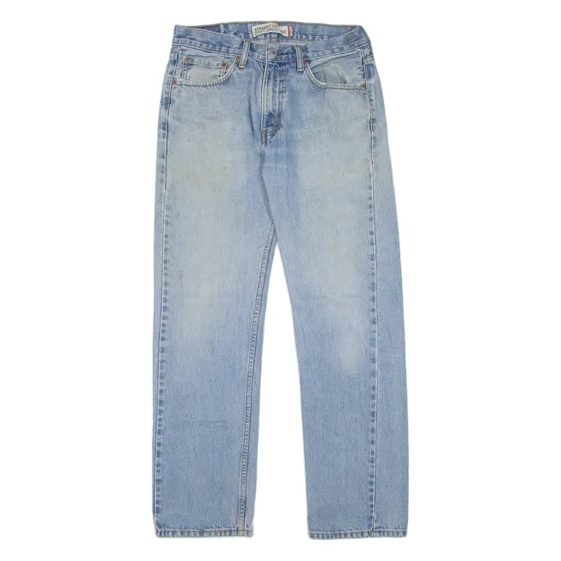 LEVI'S 505 Jeans Mens Blue Regular Straight Stone Wash W31 L32