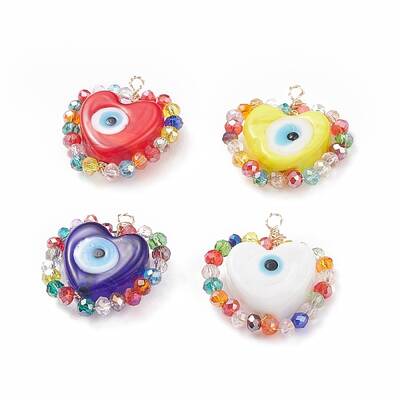 Handmade Evil Eye Lampwork Pendants