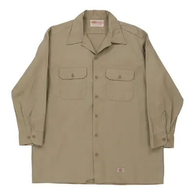 Dickies Shirt - XL Beige Polyester Blend