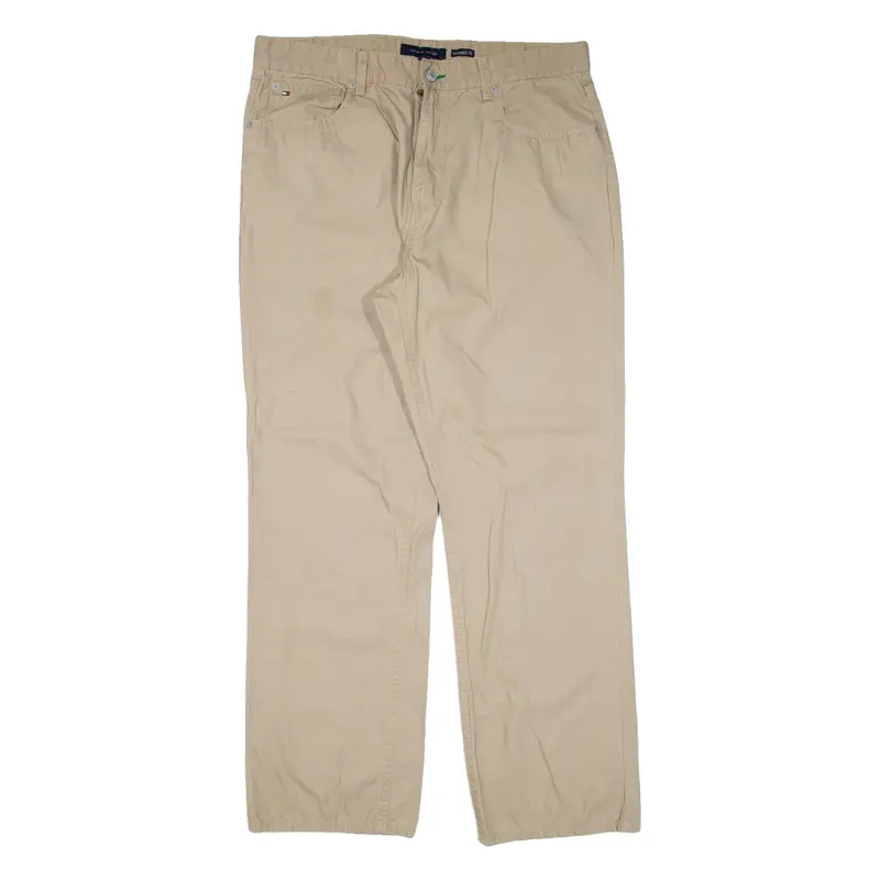 TOMMY HILFIGER Mens Trousers Beige Relaxed Straight W36 L32