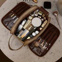 Multi-grid Cosmetic Storage Bag, Large Capacity Zipper Makeup Organizer, Beauty Essentials, Portable Zipper Makeup Bag for Tr...