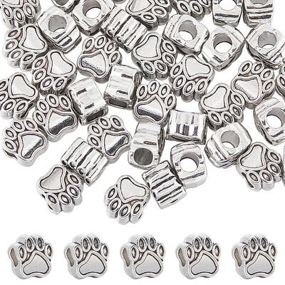 60Pcs Tibetan Style European Beads