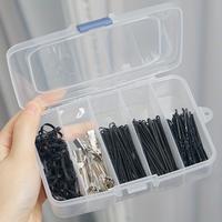 5-compartment Storage Boxes, Portable Storage Box with Lid, Transparent Storage Case for Hair Accessories, Home Storage Organ...