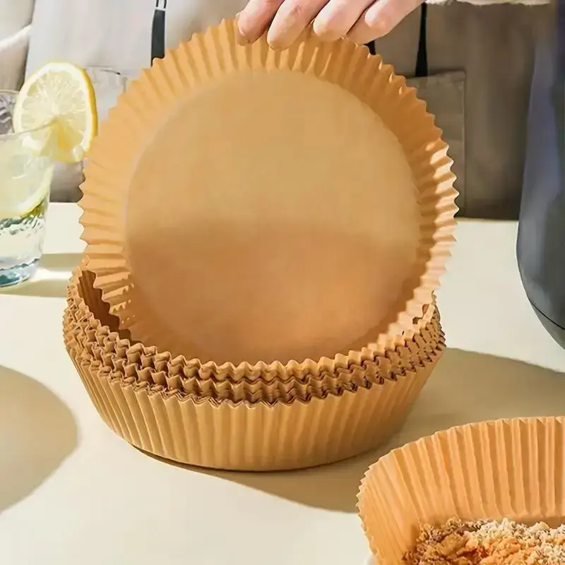 Disposable Air Fryer Paper Liner, 1 Set Oil-proof Waterproof Non-stick Baking Paper, Parchment Paper for Indoor Home Outdoor ...