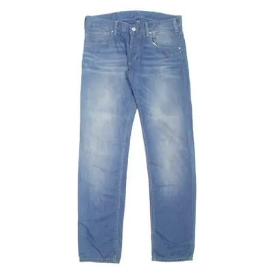 ARMANI JEANS Mens Jeans Blue Slim Straight Stone Wash W33 L33