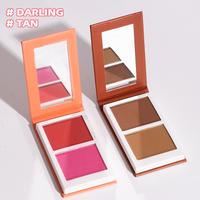 2 Color Makeup Palette Set, 2 Counts Long Lasting Matte Blush & Contouring Palette, Lightweight Makeup Gift, Everyday Makeup ...